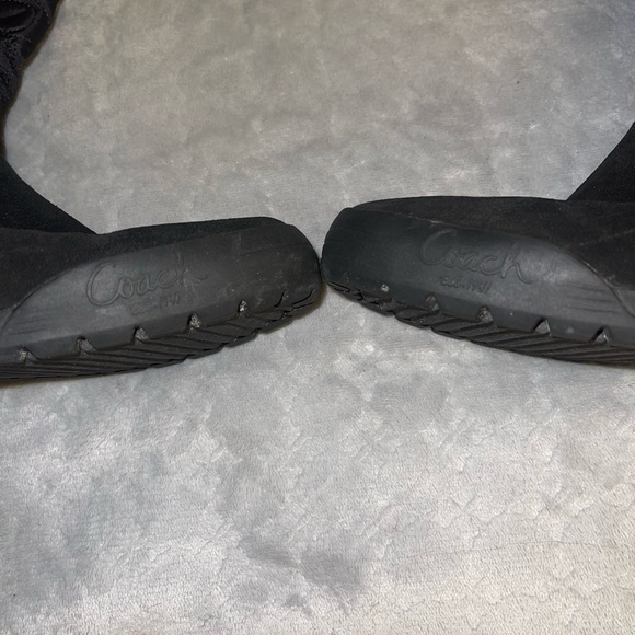 Coach Talen Black suede and faux fur Winter boots - Picture 4 of 6